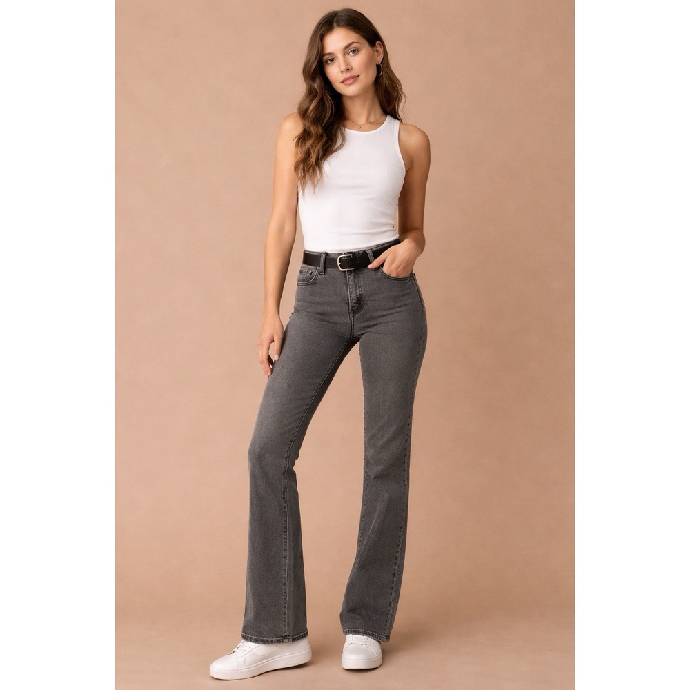 Levis 512 Perfectly Slimming‎ Bootcut Jeans Black Gray Wash Womens Size 8 26x29